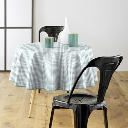 NAPPE RONDE MINI VICHY SAUGE D160CM PVC