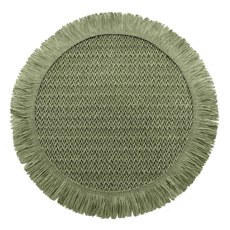 SET DE TABLE PEPITA SAUGE D38CM FIBRE PA