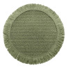 Set de Table Rond Pepita Sauge Ø38cm en Fibre de Papier Tressée