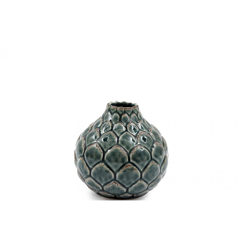 Vase Grès Artichaut Vert 12x10,8 cm Vase Grès Artichaut Vert 12x10,8 cm