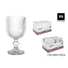 Verre à Pied Zenya Transparent 360cc - Design Ciselé D9x16cm