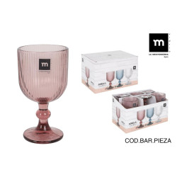 Verre à Pied Sonella Violet 360cc - Design Ciselé 16,5cm
