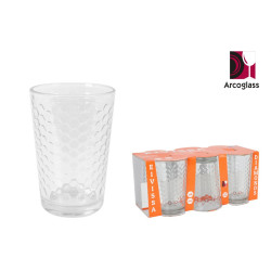 Set de 6 Verres Eivissa Diamonds 200cc - Transparent ø6.5x9.8cm