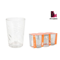Set de 6 Verres Eivissa Waves Transparent 200cc - Design Vagues