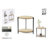 TABLE A CAFE RONDE NOIR/BOIS D40CM H42
