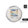 ASSIETTE PLATE 26cm "PEIXE" BORD IRREGUL