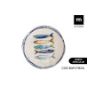 ASSIETTE DESSERT 20cm "PEIXE" BORD IRREG