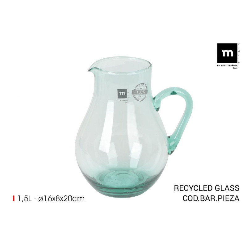 PICHET VERRE RECYCLE RIO 1,5L D16X8XH20