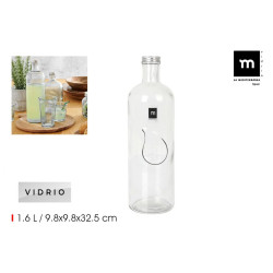 BOUTEILLE VERRE 1.6L +BOUCHON A VISSER D
