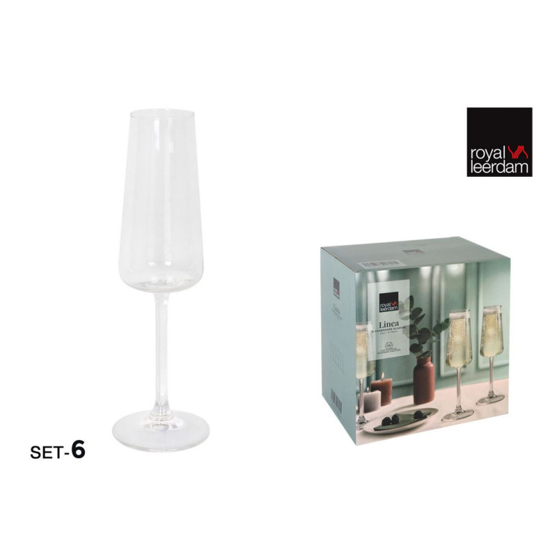 SET 6 COUPE CHAMPAGNE LINEA 20cl