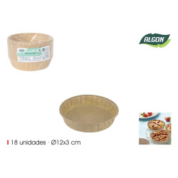 Set de 18 Moules Ronds en Papier ø12x3cm - Algon Spécial Four