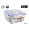 BOITE VERRE HERMET 2,2L CARRE +COUV CARR