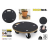 PORTE POT BASE BOIS A/ROUES D38CM H11CM