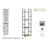 ETAGERE 4 NIVEAUX NOIR/BOIS 29x23.5x112c