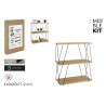 Étagère 3 Niveaux Métal Noir et Bois - 60 x 30 x 71,2 cm | Moblekit Étagère 3 Niveaux Métal Noir et Bois - 60 x 30 x 71,2 cm | Moblekit