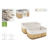 Set de 2 Paniers de Rangement en Bambou Naturel - 2 Tailles Set de 2 Paniers de Rangement en Bambou Naturel - 2 Tailles