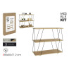 Étagère 3 Niveaux Métal Noir et Bois - 80 x 30 x 71,2 cm | Moblekit Étagère 3 Niveaux Métal Noir et Bois - 80 x 30 x 71,2 cm | Moblekit