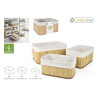 Set de 3 Paniers de Rangement en Bambou Naturel | Confortime Set de 3 Paniers de Rangement en Bambou Naturel | Confortime