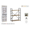 Étagère 3 Niveaux Métal Noir et Bois - 58,6 x 23,5 x 80 cm | Confortime Étagère 3 Niveaux Métal Noir et Bois - 58,6 x 23,5 x 80 cm | Confortime