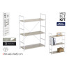 ETAGERE 3 TAB BLANC/BOIS 58,6X23,5XH80CM