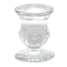 Bougeoir en verre rond transp Empire