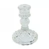 Bougeoir en verre /pied transp CLASSIC