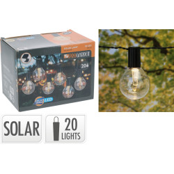 Guirlande Solaire 20 LED Blanc Chaud 570 cm | ProGarden