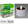 Set de 4 Bougies Chauffe-Plat LED à Piles | Effet Flamme