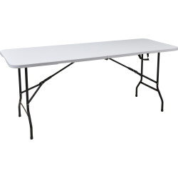 Table de Camping Pliante Blanche 180x68x74 cm