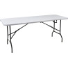 Table de Camping blanche pli 180x68xh74c