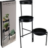 Porte-plante 3 Niveaux Pliable en Métal Noir - Support Fleurs 61,5cm Porte-plante 3 Niveaux Pliable en Métal Noir - Support Fleurs 61,5cm