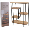 Étagère 5 niv Décalés 77x33xh95cm MDF mé