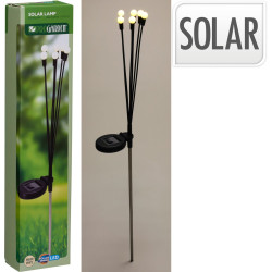 Bouquet Lucioles Solaire LED Blanc Chaud 75cm - Déco Jardin