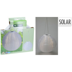 Lampion solaire pliable blanc