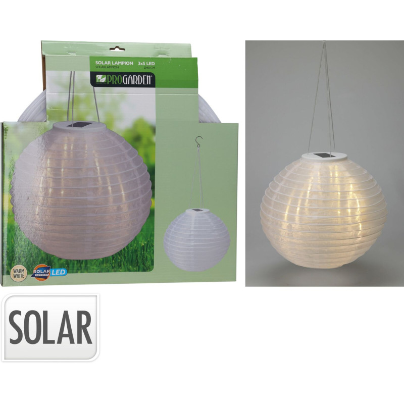 Lampion solaire pliable blanc