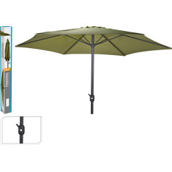 Parasol Droit Kaki Ø 3m - Mât 48mm avec Manivelle
