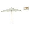 Parasol DROIT en bois D2,5m Écru
