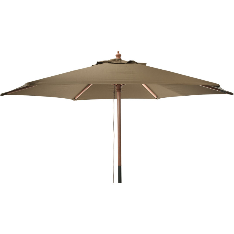 Parasol DROIT en bois D2,5m Taupe