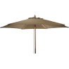 Parasol DROIT en bois D2,5m Taupe
