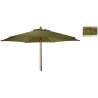 Parasol DROIT en bois D2,5m Kaki