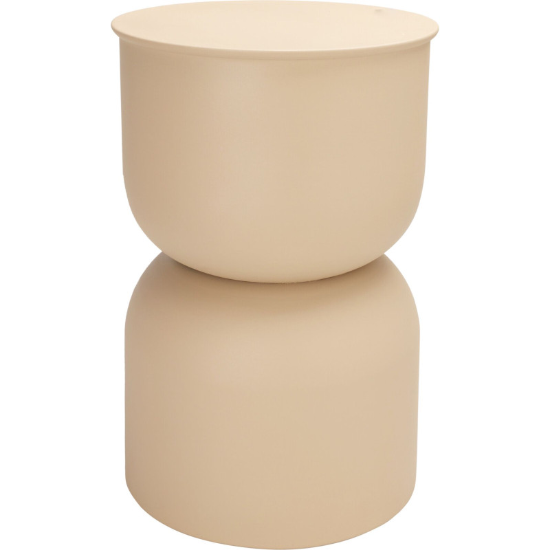 Table d'Appoint Design Contemporain Métal Sable Ø 31 cm Table d'Appoint Design Contemporain Métal Sable Ø 31 cm