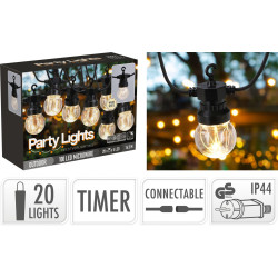 Guirlande Guinguette Extérieure 20 Lampes LED - 14.5m | Party Lights