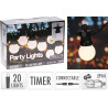 Guirlande Guinguette Extérieure 20 LED Blanc Chaud - 14.5m