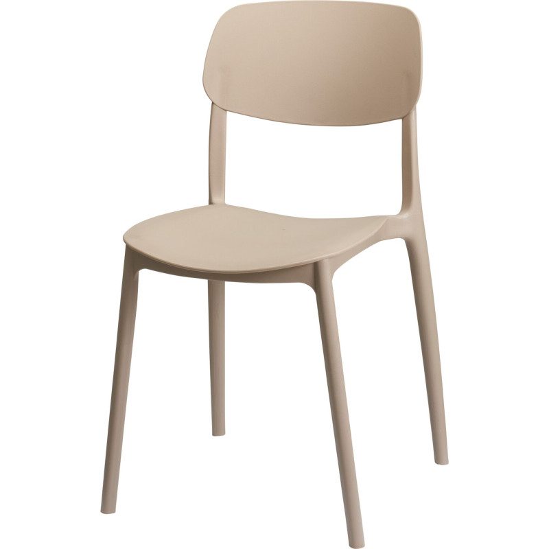 Chaise "Estelle" TAUPE empilable PP UV