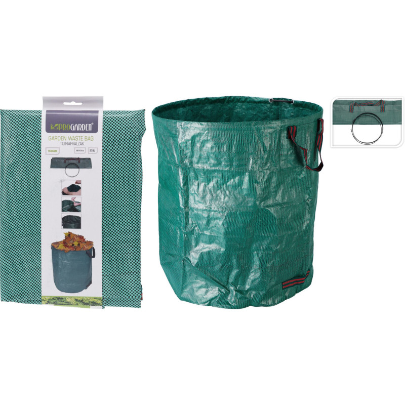 Sac de jardin 270L pliable vert