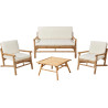 SALON jardin BAMBOU 4 pièces ( 1 canapé+