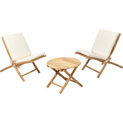 Salon Bambou 3 pièces (2 faut pliants et