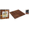 Lot de 4 Dalles de Terrasse en Bois d'Acacia 30x30 cm | ProGarden