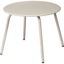 Petite table Beige Mat D50cm H40cm métal