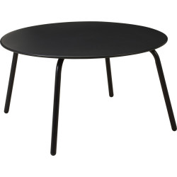 Petite table Noire Mat D70cm H40cm métal